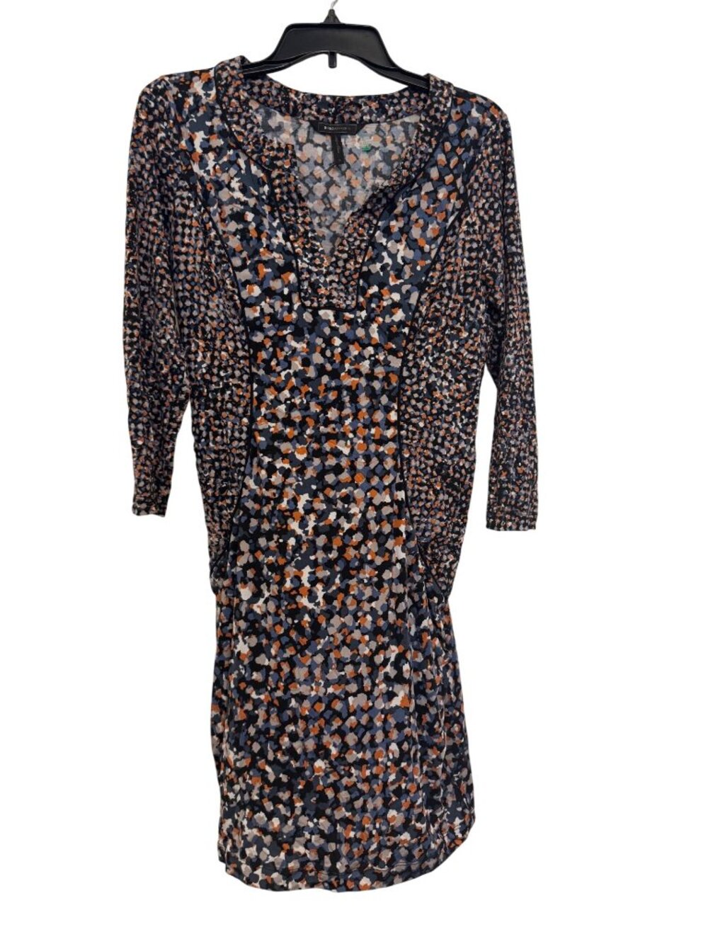 BCBGMAXAZRIA Multicolor Abstract Print Long Sleeve Dress M